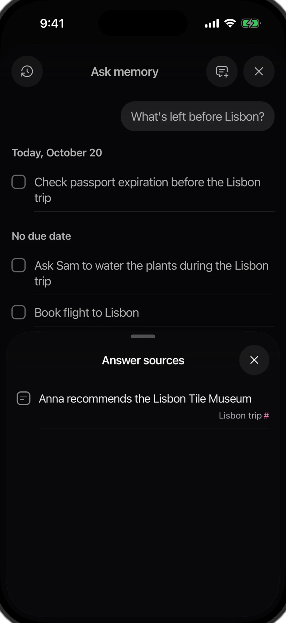 The source behind the answer: Anna's recommendation, in your own words